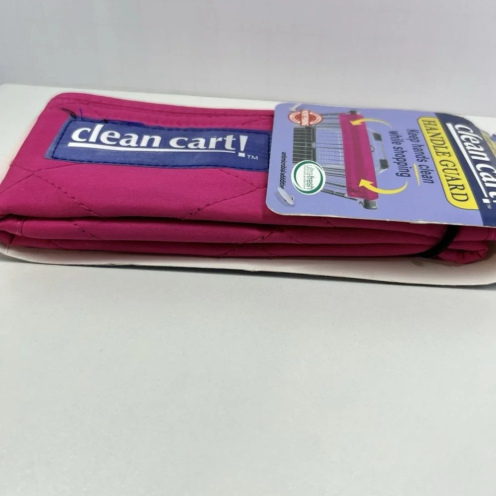 Clean Cart Handle Guard Pink‎ Reusable Shopping Cart Cover Antimicrobial